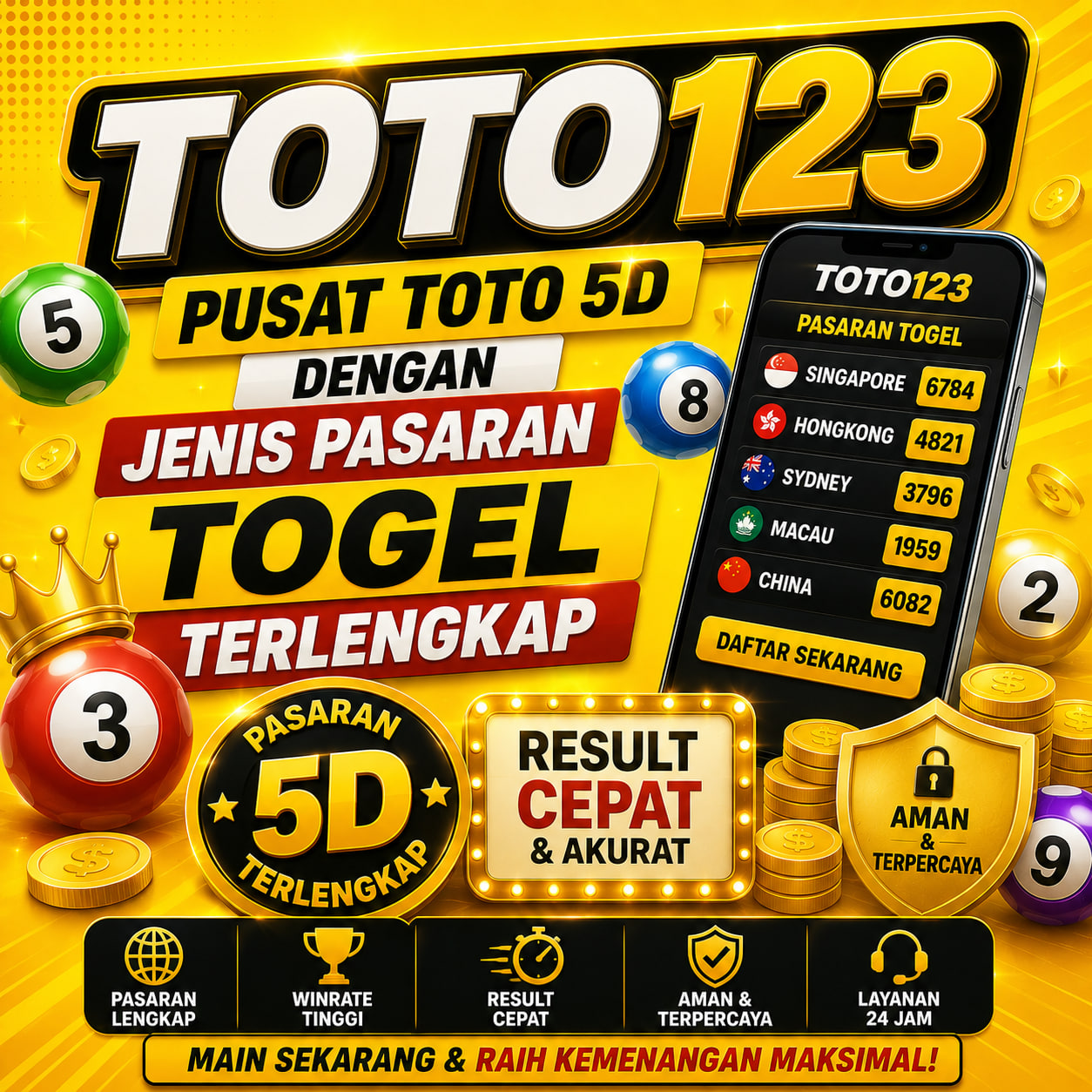 TOTO123: Pusat Toto 5D Dengan Jenis Pasaran Togel Terlengkap